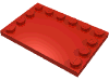 Деталь LEGO Плитка специальная 4 x 6, со штырьками на рёбрах, Красный