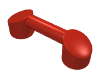 Деталь LEGO Bar 1 x 3 (Radio Handle, Phone Handset), Красный