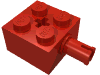 Деталь LEGO Кирпичик специальный 2 x 2, со штифтом и осевым отверстием, Красный
