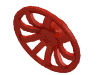 Деталь LEGO Wheel Cover 9 Spoke - 18mm D. - for Wheel 55982, Красный
