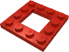 Деталь LEGO Пластина специальная 4 x 4, с вырезом 2 x 2, Красный