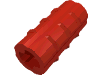 Деталь LEGO Technic Axle Connector Ridged [with x Hole x Orientation], Красный