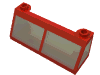 Деталь LEGO Windscreen 2 x 6 x 2 Train with Trans-Black Glass, Красный