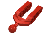 Деталь LEGO Technic Steering Knuckle Arm with Ball Joint, Красный