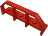 Деталь LEGO Plate Special 1 x 6 with Train Wagon End Fence, Красный