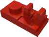 Деталь LEGO Пластина специальная 1 x 2, Красный