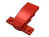 Деталь LEGO Wedge 4 x 2 x 1 1/3 with 1 x 4 Base, Красный