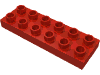 Деталь LEGO Пластина Duplo 2 x 6, Красный