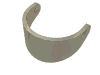 Деталь LEGO Minifig Visor For Standard Helmet, Прозрачный черный