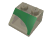 Набор LEGO Slope 45В° 2 x 2 with Right Green Inverse 1/4 Disc Print, Прозрачный черный