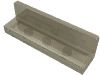 Деталь LEGO Панель 1 x 4 x 1, со скруглёнными углами, Прозрачный черный
