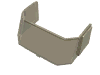 Деталь LEGO Glass for Windscreen 4 x 6 x 4 Cab with Hinge [Fits 45406], Прозрачный черный
