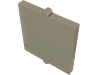 Деталь LEGO Glass for Window 1 x 2 x 2 Flat, Прозрачный черный