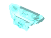 Деталь LEGO Minifig Shoulder Pads with 1 Stud on Front, 2 Studs on Back, Прозрачный светло-голубой