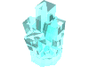 Деталь LEGO Rock 1 x 1 Crystal 5 Point, Прозрачный светло-голубой