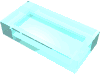 Набор LEGO Tile 1 x 2 without Groove, Trans-Light Blue