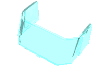Деталь LEGO Glass for Windscreen 4 x 6 x 4 Cab with Hinge [Fits 45406], Прозрачный светло-голубой