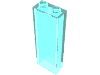 Деталь LEGO Brick 1 x 2 x 5 without Side Supports, Прозрачный светло-голубой
