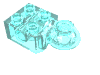 Деталь LEGO Technic Brick Special 2 x 2 with Pin Hole, Rotation Joint Ball Half [Horizontal Top], Прозрачный светло-голубой