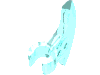 Деталь LEGO Minifig Axe Head, Clip-on (Viking) [Thick Clip], Прозрачный светло-голубой