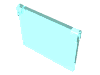 Деталь LEGO Glass for Window 1 x 4 x 3 - Opening, Прозрачный светло-голубой