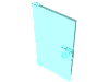 Деталь LEGO Door  1 x  4 x  6 Smooth with Square Handle Plinth, Прозрачный светло-голубой