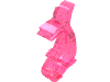 Деталь LEGO Fish Ornamental, Прозрачный темно-розовый
