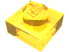 Деталь LEGO Пластина 1 x 1, Прозрачный желтый