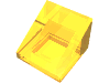 Деталь LEGO Скос 30° 1 x 1 x 2/3, Прозрачный желтый