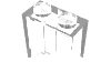 Набор LEGO Brick 1 x 2 x 2 with Inside Stud Holder, Trans-Clear
