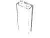 Деталь LEGO Brick 1 x 2 x 5 without Side Supports, Прозрачный бесцветный