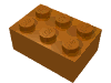 Деталь LEGO Кирпичик 2 x 3, Темно-оранжевый