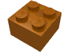 Деталь LEGO Кирпичик 2 x 2, Темно-оранжевый