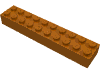 Набор LEGO Brick 2 x 10, Темно-оранжевый