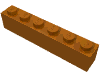 Деталь LEGO Кирпичик 1 x 6, Темно-оранжевый
