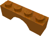 Деталь LEGO Кирпичик-арка 1 x 4, Темно-оранжевый