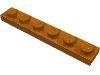 Деталь LEGO Пластина 1 x 6, Темно-оранжевый