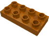 Деталь LEGO Пластина 2 x 4, Темно-оранжевый