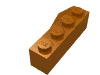 Деталь LEGO Wedge 4 x 2 Sloped Right, Темно-оранжевый