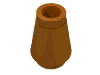 Набор LEGO Cone 1 x 1 [Top Groove], Темно-оранжевый