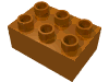 Деталь LEGO Кирпичик 2 x 3, Темно-оранжевый