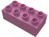 Деталь LEGO Кирпичик 2 x 4, Темно-розовый