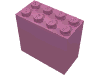 Набор LEGO Brick 2 x 4 x 3, Темно-розовый