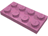 Деталь LEGO Пластина 2 x 4, Темно-розовый