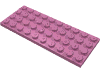 Деталь LEGO Пластина 4 x 10, Темно-розовый