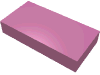Деталь LEGO Плитка 1 x 2, с пазом, Темно-розовый