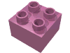 Деталь LEGO Кирпичик 2 x 2, Темно-розовый
