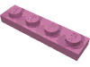 Деталь LEGO Пластина 1 x 4, Темно-розовый