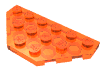 Деталь LEGO Пластина-клин 3 x 6, со срезанными углами, Прозрачный неоново-оранжевый