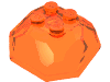 Деталь LEGO Rock Boulder, Top, Прозрачный неоново-оранжевый